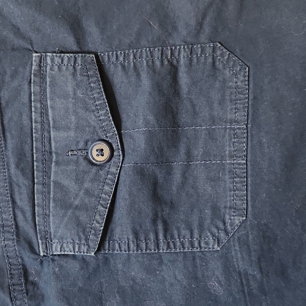 Women's St Johns Bay navy cargo shorts with pockets cotton/spandex size 16 - Picture 5 of 8